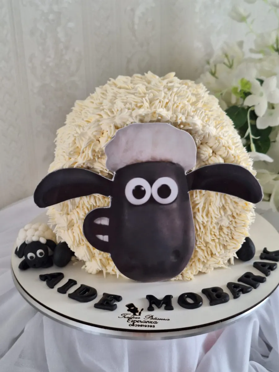 Gâteau personnalisé avec modelages réalisés par Esperanza pâtisserie