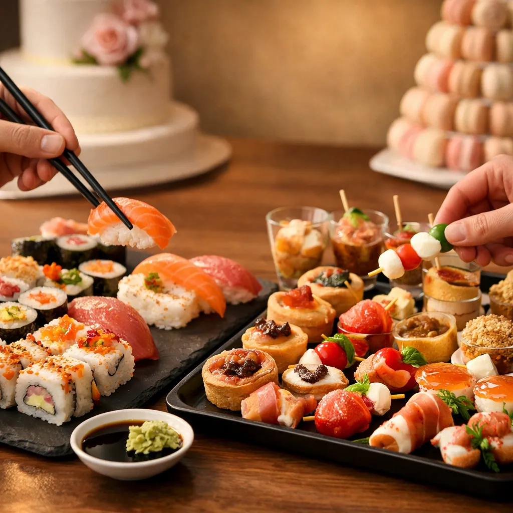 Plateaux apéritifs et sushis préparés par Esperanza pâtisserie traiteur à Erquinghem-Lys